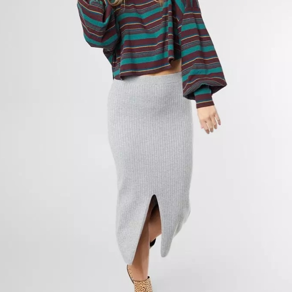 Free People Skyline Ribbed Skirt